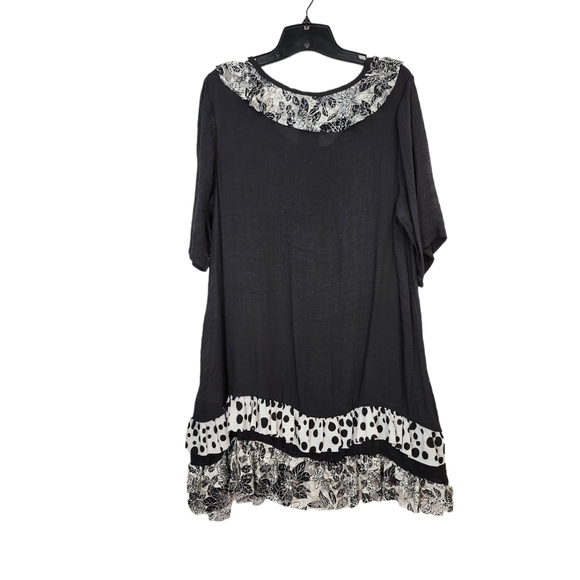 Lily By Firmiana Women's Ruffle Floral Lace Trim Tunic Top- M - Picture 5 of 7